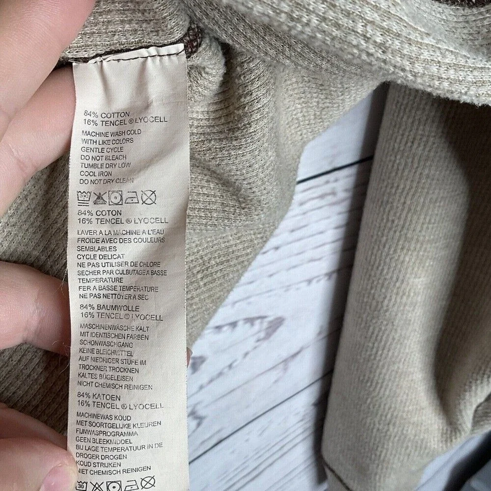 Tommy Bahama Gray/Beige Reversible 1/4 Zip MockNeck Sweater‎ Men XL China